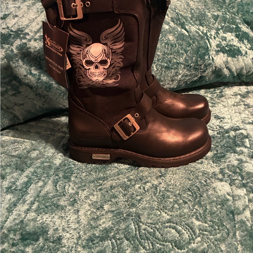 Xelement Black Combat & Moto Boots
